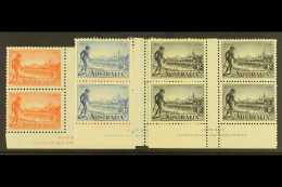 1934 Centenary Of Victoria Set (SG 147/49) In ASH IMPRINT BLOCKS OF FOUR, Never Hinged Mint (3 X Imprint Blocks)... - Andere & Zonder Classificatie