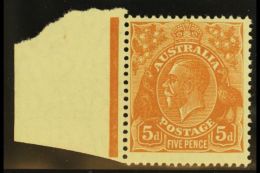 1926-30 5d Orange-brown KGV, Perf 13½x12½, SG 103a, Never Hinged Mint Marginal Example. For More... - Andere & Zonder Classificatie