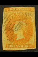 SOUTH AUSTRALIA 1856-58 1s Red-orange, SG 11, Used With 4 Close To Huge Margins, Lightly Cancelled With Fresh... - Other & Unclassified