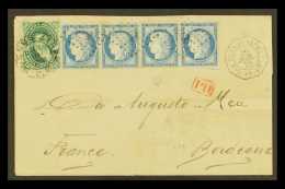 1875 MIXED FRANKING OF ARGENTINA AND FRANCE. 1875 (26 July) Wrapper With Modified Flaps & Partially Repaired... - Otros & Sin Clasificación