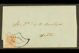 1862 (30 Sep) Entire Letter Addressed To Salta, Bearing 5c Rose Imperf Stamp (four Good To Large Margins) Tied By... - Otros & Sin Clasificación