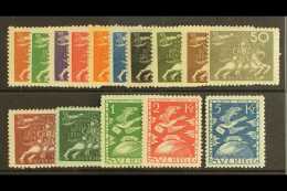 UPU 1924 Sweden 50th Anniv Set, Mi 159w/173w, VfM. Cat €1500 (£1090) (15 Stamps) For More Images,... - Zonder Classificatie