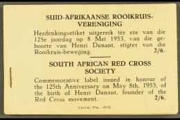 RED CROSS South Africa 1953 2s6d Complete Booklet Of Five Panes Of 1d Charity Labels, Clean & Fine. For More... - Non Classés