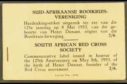 RED CROSS South Africa 1953 2s6d Complete Booklet Of Five Panes Of 1d Charity Labels, Clean & Fine. For More... - Non Classificati