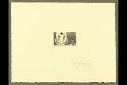 RED CROSS MADAGASCAR 1966 20f 13th World Leprosy Day, Postage Issue, ARTIST SIGNED PROOF In Black, As Yvert 418,... - Non Classificati