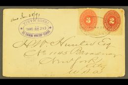 MINING MEXICO 1891 (10 Jan) Cover With Oval "Santa Juliana Mining Co, Jesus Maria" Datestamp (another Strike On... - Unclassified