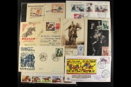 HORSES A Small Box Stuffed With An Interesting Collection Of Used & Unused Equestrian Philatelic Ephemera From... - Unclassified