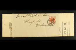 FLOWERS An Intact GB 1898 (30 Aug) Small Wrapper With ½d Stamp, Enfolding An Auction Catalogue Of DUTCH... - Unclassified