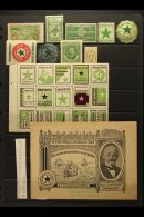 ESPERANTO 1910's-1930's All Different Mint/unused Labels, Inc Portugal 1919 Booklet With 8 Labels, Hungary 1918... - Non Classés