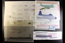 AIRCRAFT ORIGINAL ARTWORK A Unique Collection Of Original Tracings, Drawings, Transparencies, Colour Schemes Etc,... - Unclassified