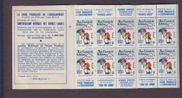 FRANCE. TIMBRE. VIGNETTE. VIGNETTES.. GRANDE. 1956. VACANCES ŒUVRES LAIQUES. CARNET. 1965 - Blocks & Sheetlets & Booklets