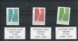 Nations Unies. New York, Geneve Et Vienne. Dag Hammarskjold - Gemeinschaftsausgaben New York/Genf/Wien