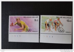 Belgique 1988 N° 2285 Et 2286  Numéroté Planche 1    MNH**  Jeux Olympiques - 1981-1990