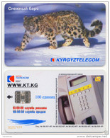 KYRGYZSTAN: Phone Card W/chip *SNOW LEOPARD* 100 Units. ANIMALS FAUNA. Type 1 - Other & Unclassified