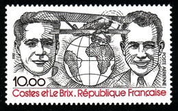 FRANCIA 1981 - AVIATEURS - COSTES ET LE BRIX - YVERT AEREO Nº 55** - VALEUR FACIAL - 1960-.... Storia Postale