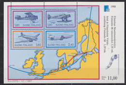 Finland 1987 Finlandia 1988 / Airplanes M/s ** Mnh (35141) - Blocchi E Foglietti