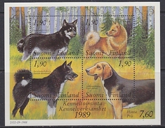 Finland 1989 Dogs M/s ** Mnh (35141A) - Blocchi E Foglietti