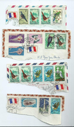 Nouvelle Calédonie.6 Fragments Avec Affranchissements Mixte. Militaire Et Postal: - Lettres & Documents