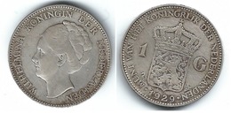 HOLANDA  GULDEN 1929 PLATA SILVER T - 1 Gulden