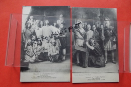 Cp  Caussade Souvenir Du Theatre Parisien La Passion Lot 2 Cartes - Caussade