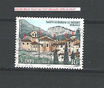 VARIÉTÉS FRANCE 2000  N° 3310  SAINT GUILHEM LE DESERT 3.8. 2000   PHOSPHORESCENTE T.B - Used Stamps