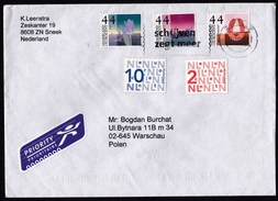 Netherlands: Priority Cover To Poland, 2007, 5 Stamps, Priority Label, TB Cinderella Bird (minor Damage) - Storia Postale