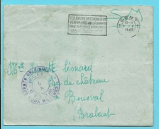 Brief Met Stempel GENT Op 6/10/1947, Met Stempel CENTRUM VOOR EERSTE OPLEIDING 3cie / VI° C.V.E.O. - V° C.I.P. - Storia Postale