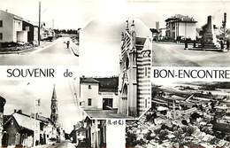 - Dpts Div.-ref-NN711- Lot Et Garonne - Bon Encontre - Souvenir De.. - Multi Vues Dont Rues - Vue Aerienne - Monument - - Bon Encontre