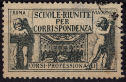 Children SCHOOL Post - Italy - ROMA Via ARNO / LABEL CINDERELLA VIGNETTE - Scuole Riunite Per Corrispondenza - Post