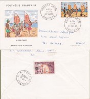 Polynésie 13f Obl 28/11/66 Papeete Tahiti Sur Lettre + POSTES AUS ARMÉES ** Centre Expérimentation Pacifique - Lettres & Documents