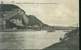 Rarität Porta Westfalica Raddampfer Schiff Jacobsberg Bismarckturm Sw 4.7.1915 Nach Stuttgart - Porta Westfalica