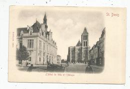 Cp , SAINT DENIS , L'hotel De Ville Et L'abbaye , Dos Simple , Vierge - Saint Denis