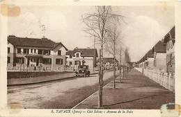 - Dpts Div.-ref-NN625 Jura - Tavaux - Cite Solvay - Avenue De La Paix - Cité - Verso Exposition Philathelique  1939 - - Tavaux