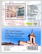 CG 2011 Tessera Filatelica Anniversario Unità D'Italia E Proclamazione Del Regno - Philatelic Cards