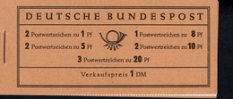 Markenheftchen Bund Postfr. MH 04 Y II Theodor Heuss MNH ** Neuf (3) Roter Und Grauer Randstreifen - 1951-1970