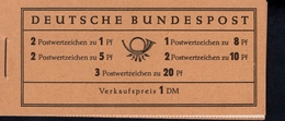 Markenheftchen Bund Postfr. MH 04 Y II Theodor Heuss MNH ** Neuf (8) 1 Randstreifen Rot - 1951-1970