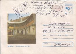 57662- BRASOV CETATE RESTAURANT, TOURISM, COVER STATIONERY, 1992, ROMANIA - Hotel- & Gaststättengewerbe