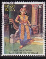 India Used 2008, Rani Velu Nachchiyar, Queen Of Sivaganga, Royal, Women Costume - Usados