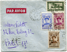 INDOCHINE LETTRE PAR AVION DEPART HANOI R.P. 15-4-37 TONKIN POUR LA FRANCE - Posta Aerea