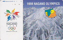 TC JAPON / 270-003932 - ANIMAL OISEAU HIBOU Jeux Olympiques NAGANO SKI - OWL Bird OLYMPIC GAMES JAPAN Free PC 3910 - Olympische Spelen