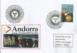 Diversité Andorrane (Comunitat Argentina), Lettre FDC 2017 Adressée En Espagne - Covers & Documents