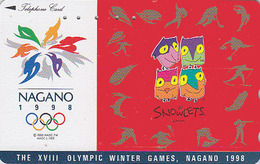 TC JAPON / 271-03070 - ANIMAL HIBOU JO NAGANO / ICE HOCKEY CURLING PATINAGE OWL BIRD OLYMPIC GAMES JAPAN Free PC  3916 - Jeux Olympiques