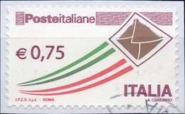 VARIETA 2010 - POSTE ITALIANE - POSTA ITALIANA 0,75 - LETTERINA INCOMPLETA - Varietà E Curiosità