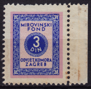 Yugoslavia Croatia - Revenue Stamp (lawyer Pension Salary Stamp) - 1930´s  - Used - 3 Din - Service