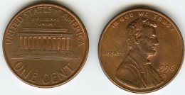 Etats-Unis USA 1 Cent 1996 D KM 201b - 1959-…: Lincoln, Memorial Reverse