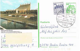 Deutschland Bildpostkarte Castrop-Rauxel - Kongress Zentrum - Sonderstempel Volkswagen (VW) - Stadt Wolfsburg - Illustrated Postcards - Used