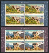 LIECHTENSTEIN.-EUROPA-CEPT 2017.-TEMA:"CASTILLOS - CASTLES - CHATEAUX - CASTELLI- SCHLÖSSER".- BLOCK De 4 SUPERIOR HOJA - 2017