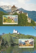 LIECHTENSTEIN.- EUROPA-CEPT 2017.-TEMA:"CASTILLOS - CASTLES - CHATEAUX - CASTELLI - SCHLÖSSER".- MAXI CARD SERIE De 2 V. - 2017