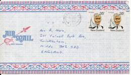 New Zealand Air Mail Cover Sent To England 19-8-1982 - Airmail