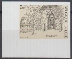 Belgium Sc1122 Tourism, Architecture, Stavelot Abbey, Tourisme, Abbaye, Imperf, Non Dentele - Abbeys & Monasteries